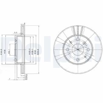 Jeu de 2 disques de frein avant DELPHI BG2656