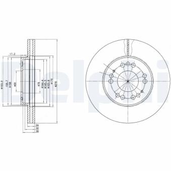 Jeu de 2 disques de frein avant DELPHI BG2765