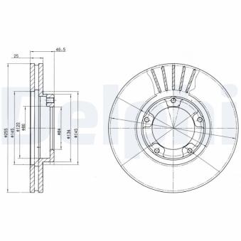 Jeu de 2 disques de frein avant DELPHI [BG3174]
