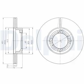 Jeu de 2 disques de frein avant DELPHI [BG3220]