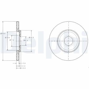 Jeu de 2 disques de frein avant DELPHI OEM 424982