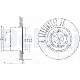 Jeu de 2 disques de frein avant DELPHI OEM ANR4582 Jeu de 2 disques de frein avant DELPHI OEM ANR4582