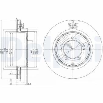 Jeu de 2 disques de frein arrière DELPHI BG3811