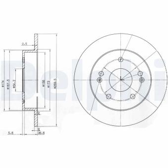 Jeu de 2 disques de frein arrière DELPHI OEM 42510SNLT00