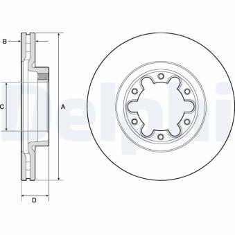 Jeu de 2 disques de frein avant DELPHI OEM 402069X500