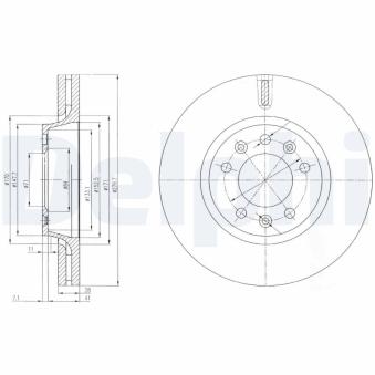 Jeu de 2 disques de frein avant DELPHI OEM 1401416880