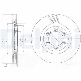 Jeu de 2 disques de frein avant DELPHI [BG4112]
