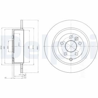 Jeu de 2 disques de frein arrière DELPHI OEM LR001018 Jeu de 2 disques de frein arrière DELPHI OEM LR001018