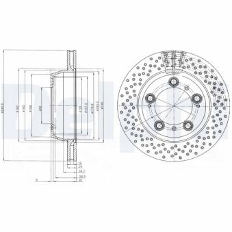 Jeu de 2 disques de frein arrière DELPHI BG4151 pour DAEWOO MATIZ S 3.2 - 252cv