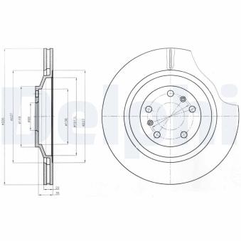 Jeu de 2 disques de frein arrière DELPHI OEM 3D0615601