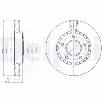 Jeu de 2 disques de frein avant DELPHI BG4323