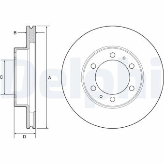 Jeu de 2 disques de frein avant DELPHI OEM 435120K101