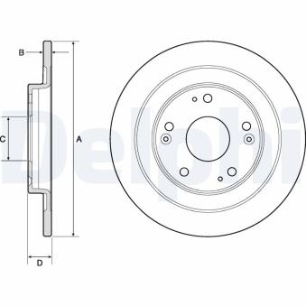 Jeu de 2 disques de frein arrière DELPHI [BG4773C]