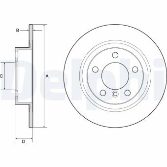 Jeu de 2 disques de frein arrière DELPHI BG4916C pour MINI MINI PACEMAN John Cooper Works - 218cv