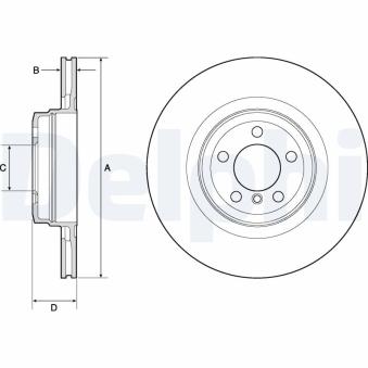 Jeu de 2 disques de frein arrière DELPHI BG9147C