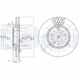 Jeu de 2 disques de frein avant DELPHI OEM 272404