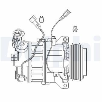 Compresseur, climatisation DELPHI CS20482 pour MITSUBISHI COLT 2.5 T - 231cv