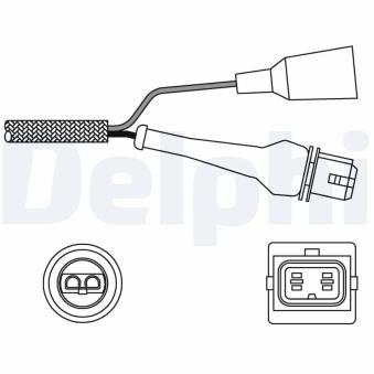Sonde lambda DELPHI ES11000-12B1 pour PEUGEOT 505 2.2 Turbo Injection - 150cv