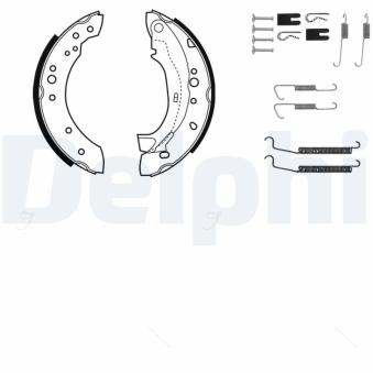 Kit de freins arrière (prémontés) DELPHI KP1089 pour CITROEN C2 1.4 - 75cv
