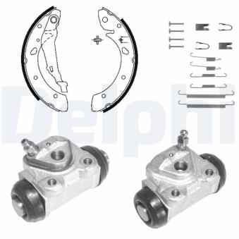 Kit de freins arrière (prémontés) DELPHI KP1101 pour TOYOTA AVENSIS 1.6 - 110cv