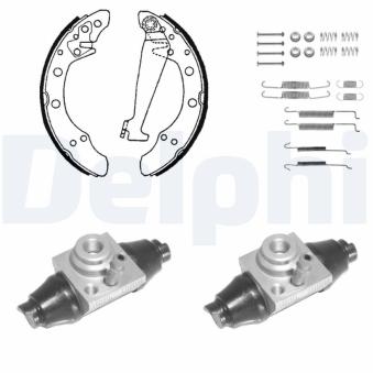 Kit de freins arrière (prémontés) DELPHI KP1132 pour VOLKSWAGEN POLO 1.4 TDI - 75cv
