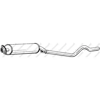 Silencieux central BOSAL OEM 90399076
