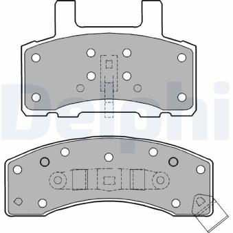 Jeu de 4 plaquettes de frein avant DELPHI OEM 4746364