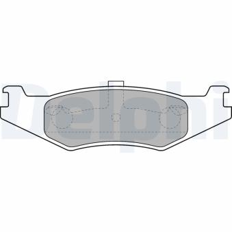 Jeu de 4 plaquettes de frein arrière DELPHI OEM 5011630AA