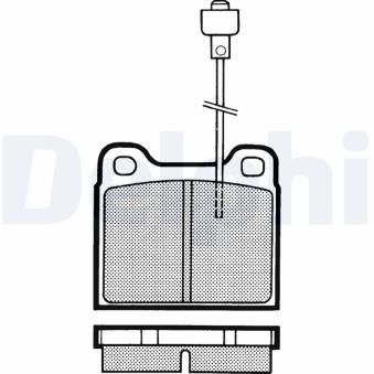 Jeu de 4 plaquettes de frein avant DELPHI LP156