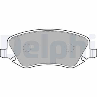 Jeu de 4 plaquettes de frein avant DELPHI OEM 77362272