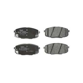 Jeu de 4 plaquettes de frein avant DELPHI LP1819 pour PEUGEOT 508 1.4 - 105cv