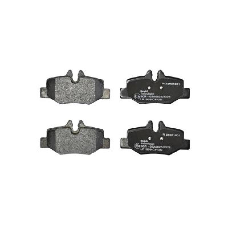 Jeu de 4 plaquettes de frein arrière DELPHI LP1939 - Visuel 1