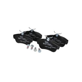 Jeu de 4 plaquettes de frein arrière DELPHI LP2071 pour FORD KA 1.6 HDi 90 16V - 90cv