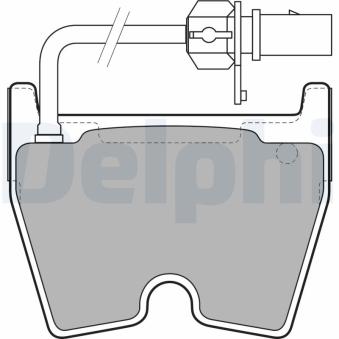 Jeu de 4 plaquettes de frein avant DELPHI OEM 8T0698151D
