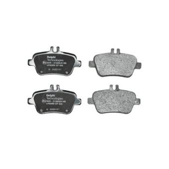 Jeu de 4 plaquettes de frein arrière DELPHI [LP2289]