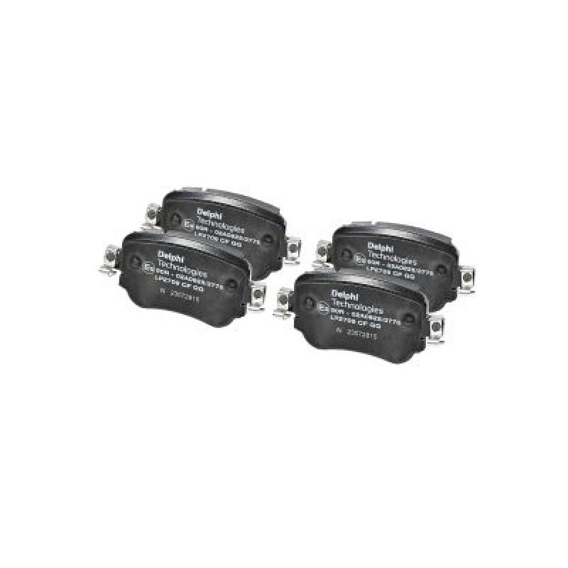 Jeu de 4 plaquettes de frein arrière DELPHI LP2709 - Visuel 2