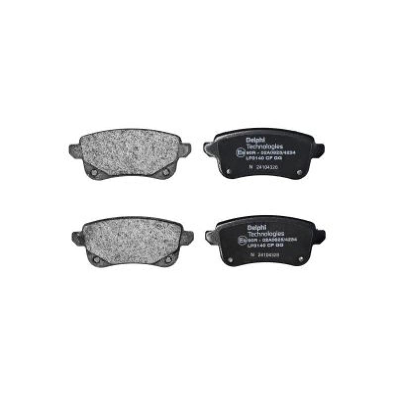 Jeu de 4 plaquettes de frein arrière DELPHI LP3140 - Visuel 1