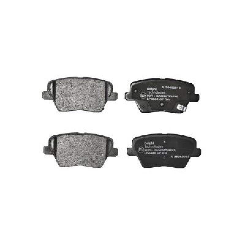 Jeu de 4 plaquettes de frein arrière DELPHI LP3386 - Visuel 1