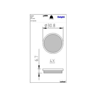 Kit de plaquettes de frein, disque de frein de stationnement DELPHI OEM 95534349