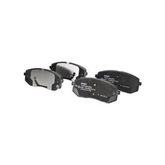 Jeu de 4 plaquettes de frein avant DELPHI LP3538 pour HYUNDAI KONA 1.6 CRDi e-VGT AWD - 136cv