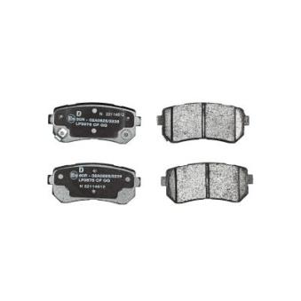 Jeu de 4 plaquettes de frein arrière DELPHI OEM 583022SA00