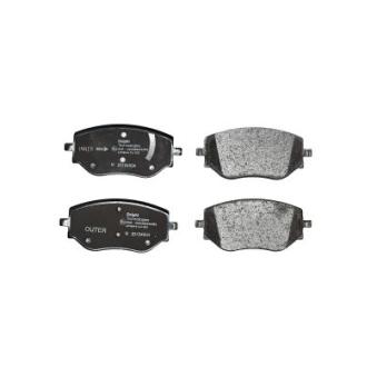 Jeu de 4 plaquettes de frein avant DELPHI LP3644 pour CHRYSLER SEBRING 1,0 TCe 110 - 110cv