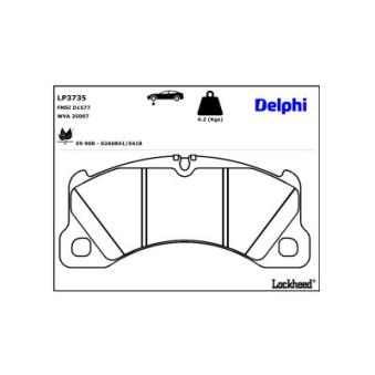 Jeu de 4 plaquettes de frein avant DELPHI OEM 971698151F