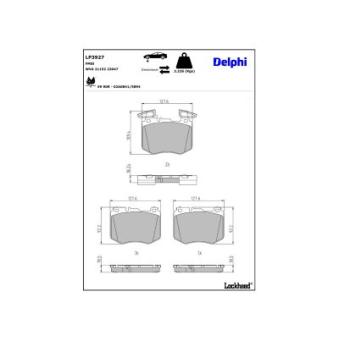 Jeu de 4 plaquettes de frein avant DELPHI OEM 0004208503