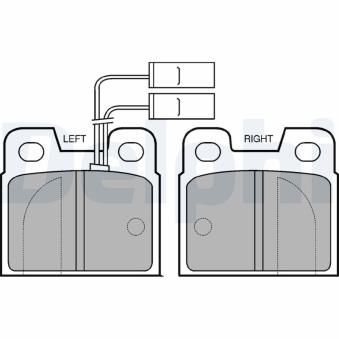 Jeu de 4 plaquettes de frein arrière DELPHI LP484