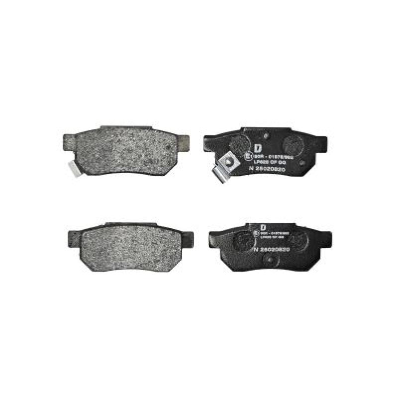 Jeu de 4 plaquettes de frein arrière DELPHI LP625 - Visuel 2