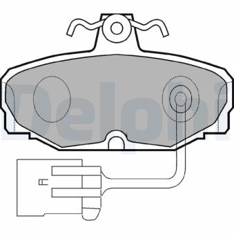 Jeu de 4 plaquettes de frein arrière DELPHI LP868