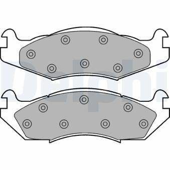 Jeu de 4 plaquettes de frein avant DELPHI LP889