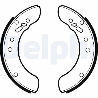 Jeu de mâchoires de frein DELPHI LS1309 pour FORD TRANSIT 1.5 - 60cv