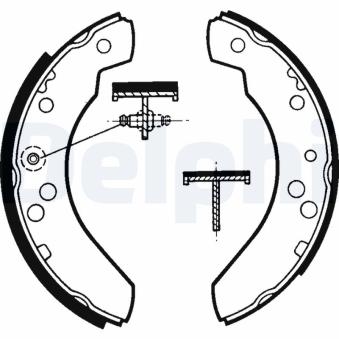 Jeu de mâchoires de frein DELPHI OEM 89VB2200SA